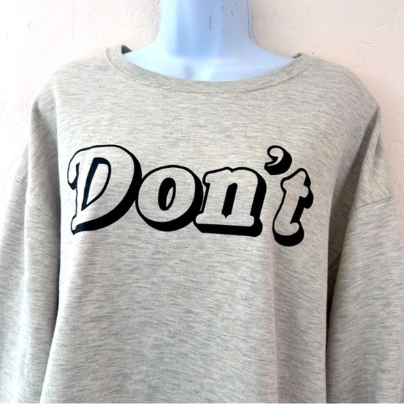 SCHITTS CREEK Revolve DONT David Schitt Quote Crewneck Sweatshirt Gray Size XL - Picture 2 of 7